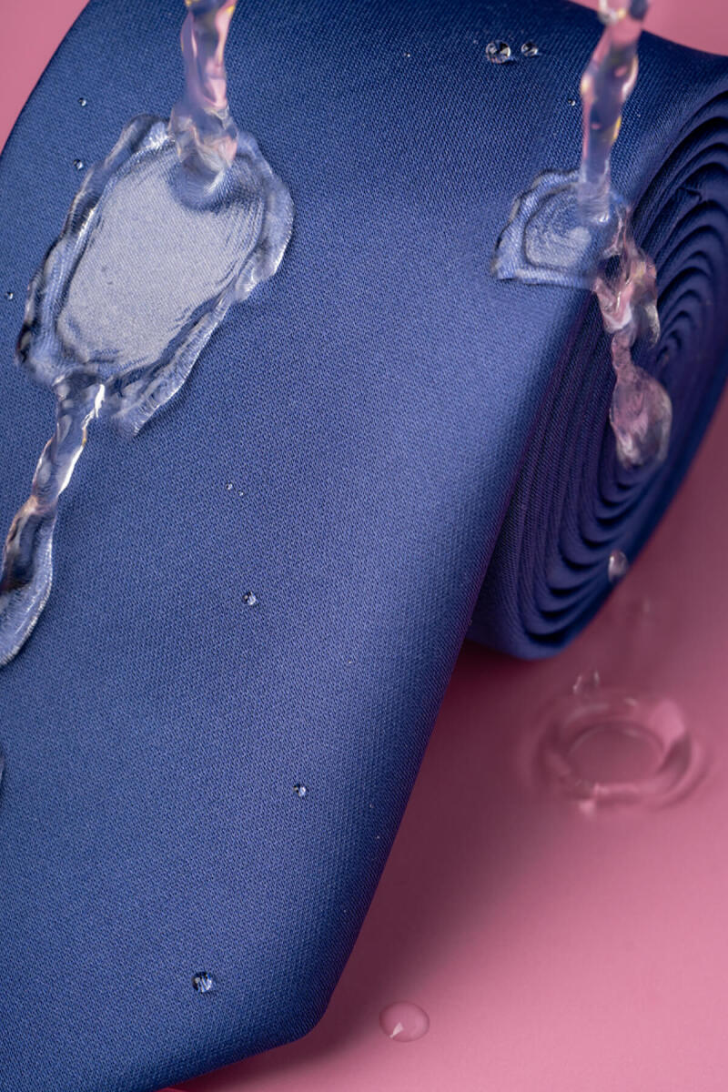 Su ve Leke Tutmayan 7 Cm Lacivert Kravat ve Mendil Seti - Hatemoğlu (1)