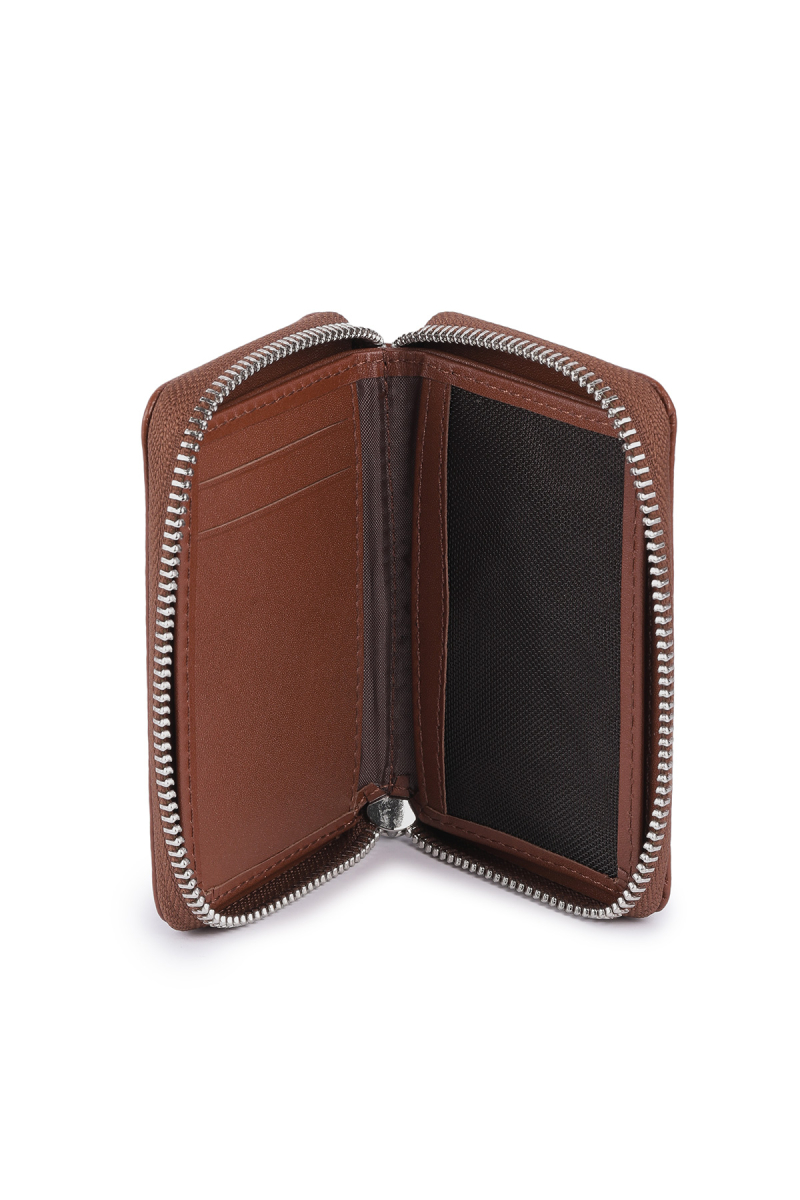 Taba Floter Desenli 100% Deri Fermuarlı Cüzdan - HATEM SAYKI (1)