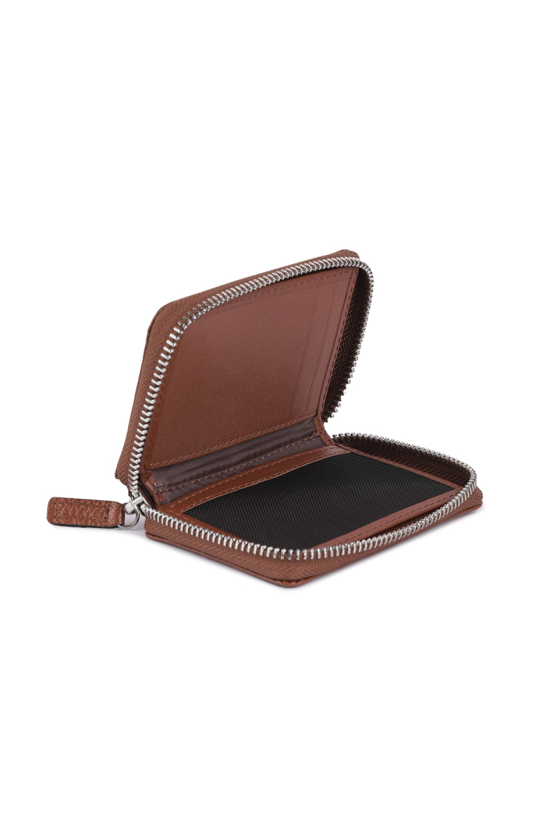 Taba Floter Desenli 100% Deri Fermuarlı Cüzdan - HATEM SAYKI (1)