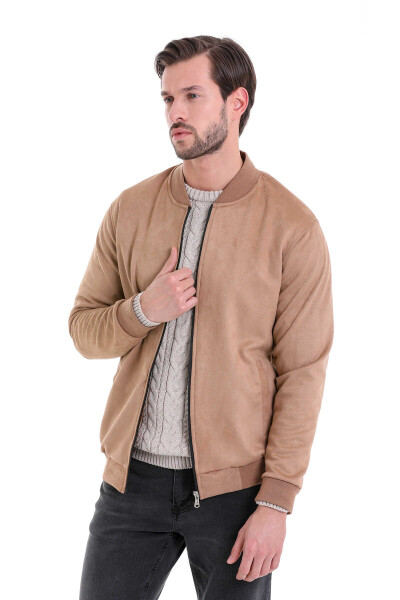 Taba Regular Fit Düz Bomber Yaka Mevsimlik Mont - 5