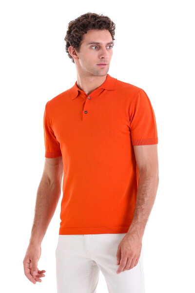 Tarçın Regular Fit Polo Yaka Rayon Triko Tişört - 3