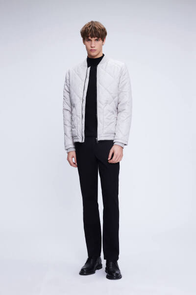 Taş Regular Fit Bomber Yaka Kapitone Mont - 2