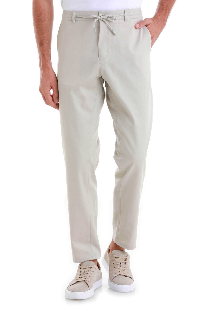 Taş Dinamik Fit Düz Yandan Cepli Pamuklu Jogger Pantolon - Hatem Saykı (1)