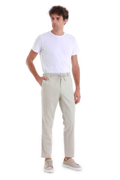 Taş Dinamik Fit Düz Yandan Cepli Pamuklu Jogger Pantolon - 1