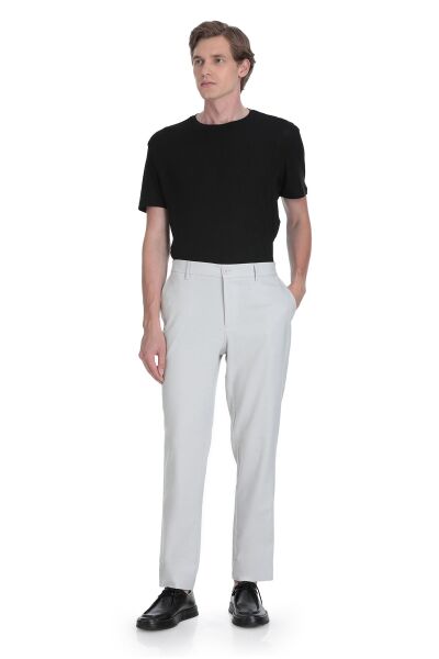 Taş Rahat Kesim Yandan Cepli Keten Jogger Pantolon 