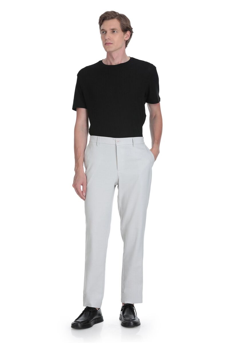 Taş Rahat Kesim Yandan Cepli Keten Jogger Pantolon - Saykı