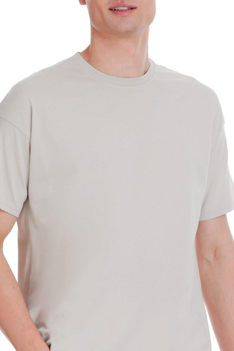 Taş Regular Fit 100% Pamuk Bisiklet Yaka Oversize Tişört - HTML (1)