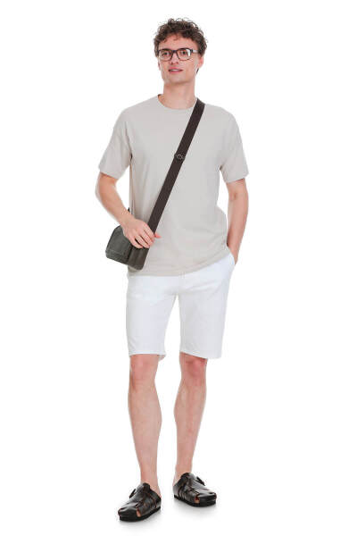 Taş Regular Fit 100% Pamuk Bisiklet Yaka Oversize Tişört - 7