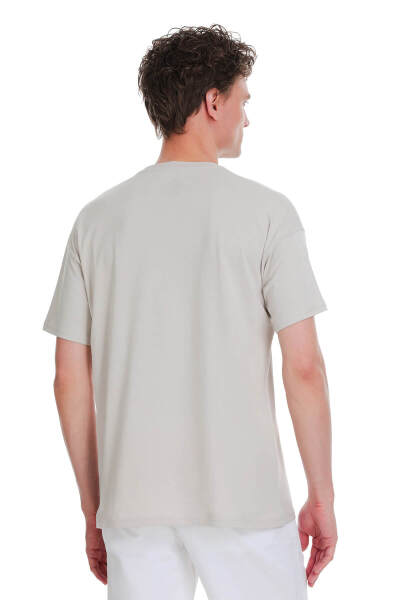 Taş Regular Fit 100% Pamuk Bisiklet Yaka Oversize Tişört - 15