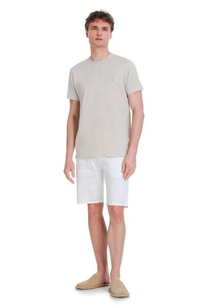 Taş Regular Fit 100% Pamuk Bisiklet Yaka Tişört - 2