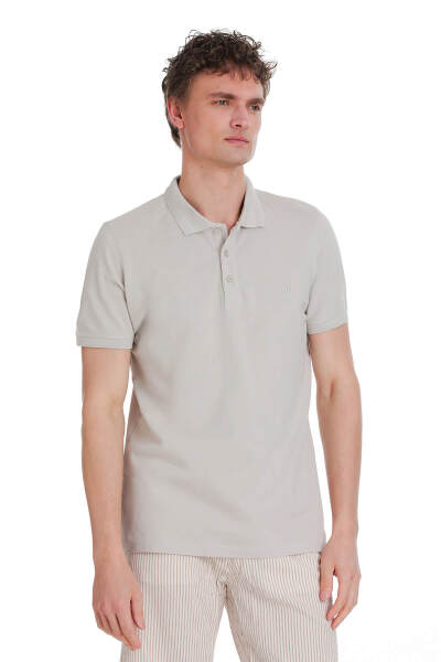Taş Regular Fit 100% Pamuk Polo Yaka Tişört - 3