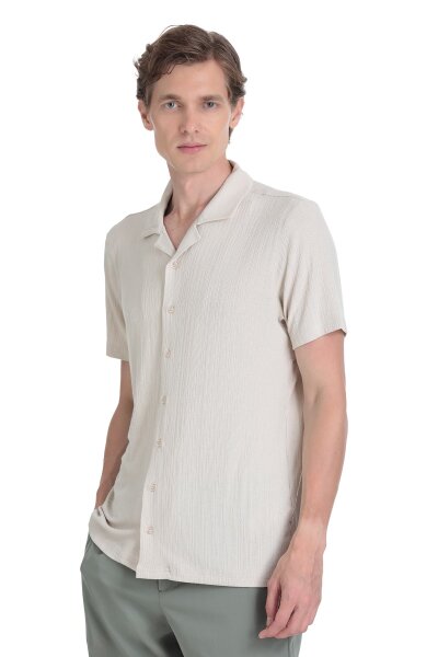 Taş Regular Fit Apaş Yaka Gömlek - 3