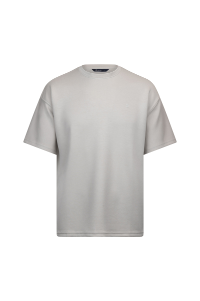 Taş Regular Fit Bisiklet Yaka Oversize Tişört 