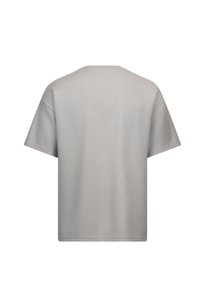 Taş Regular Fit Bisiklet Yaka Oversize Tişört - 2