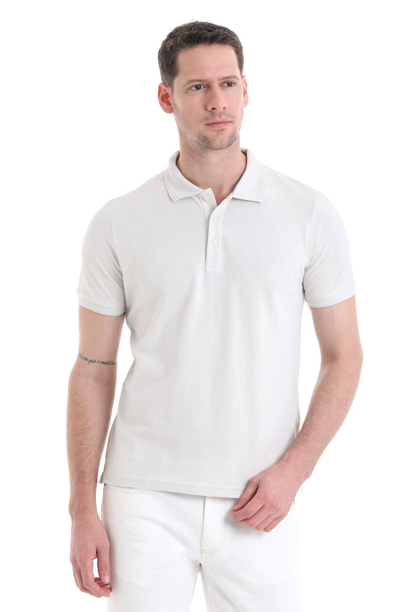 Taş Regular Fit 100% Pamuklu Polo Yaka Tişört - Hatemoğlu