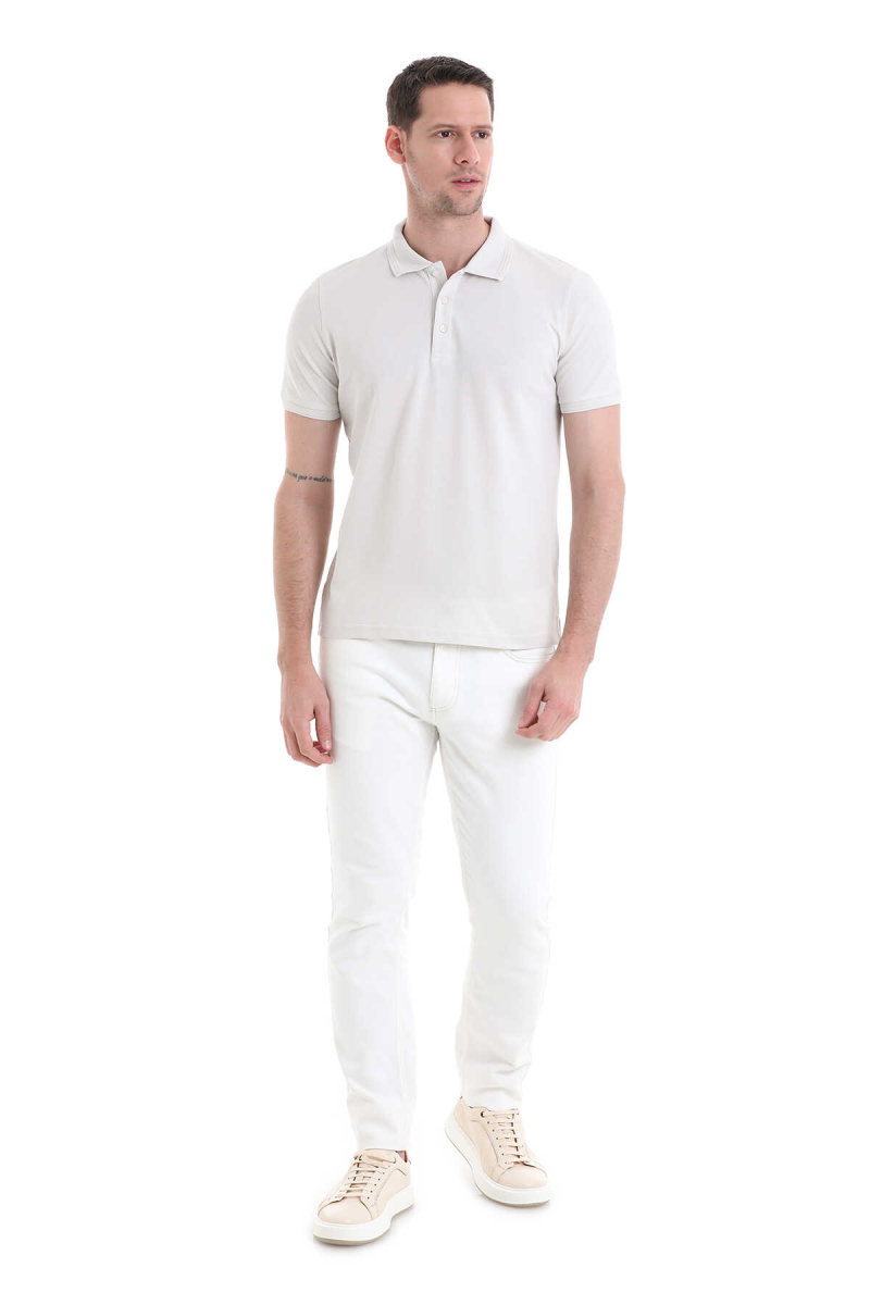 Taş Regular Fit 100% Pamuklu Polo Yaka Tişört - Hatemoğlu (1)