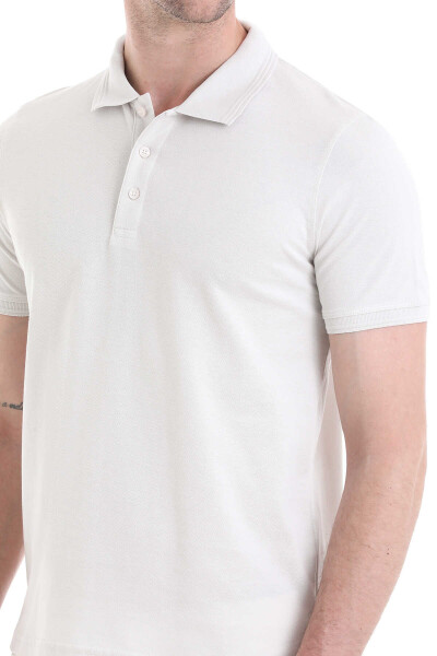 Taş Regular Fit 100% Pamuklu Polo Yaka Tişört - 4