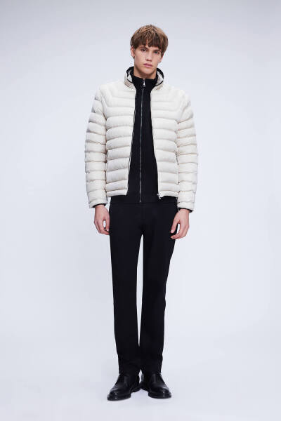 Taş Regular Fit Hakim Yaka Şişme Mont - 2