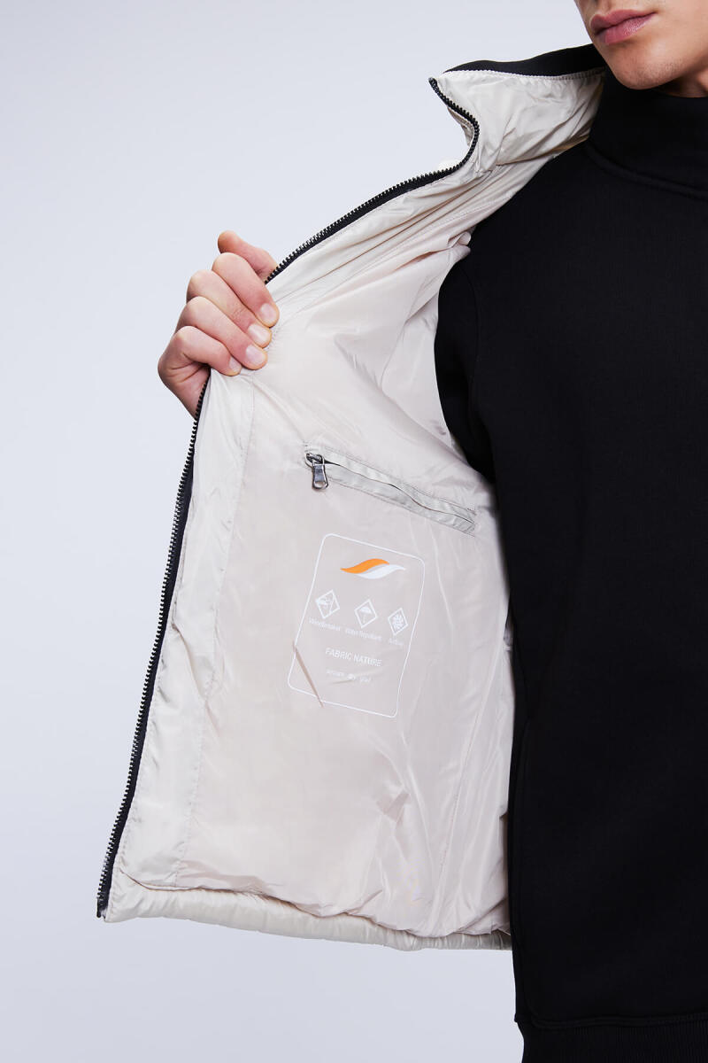 Taş Regular Fit Hakim Yaka Şişme Mont - Hatemoğlu (1)