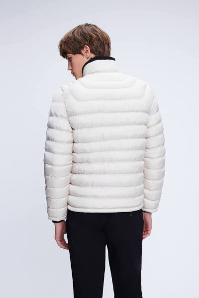 Taş Regular Fit Hakim Yaka Şişme Mont - 5