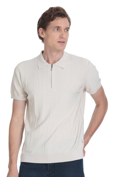 Taş Regular Fit Polo Yaka Rayon Tişört - 3