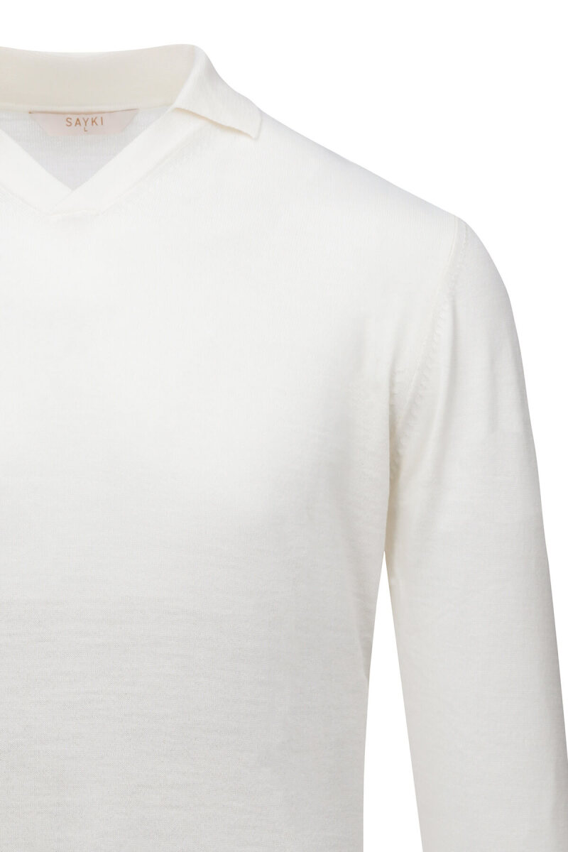 Taş Regular Fit Polo Yaka Yünlü Kazak - Saykı (1)