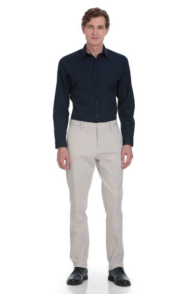 Taş Regular Fit Yandan Cepli Pamuklu Kanvas Pantolon - 1