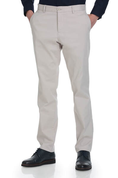 Taş Regular Fit Yandan Cepli Pamuklu Kanvas Pantolon - 3