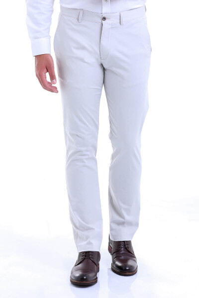 Taş Regular Fit Pamuklu Yandan Cep Kanvas Pantolon - 4