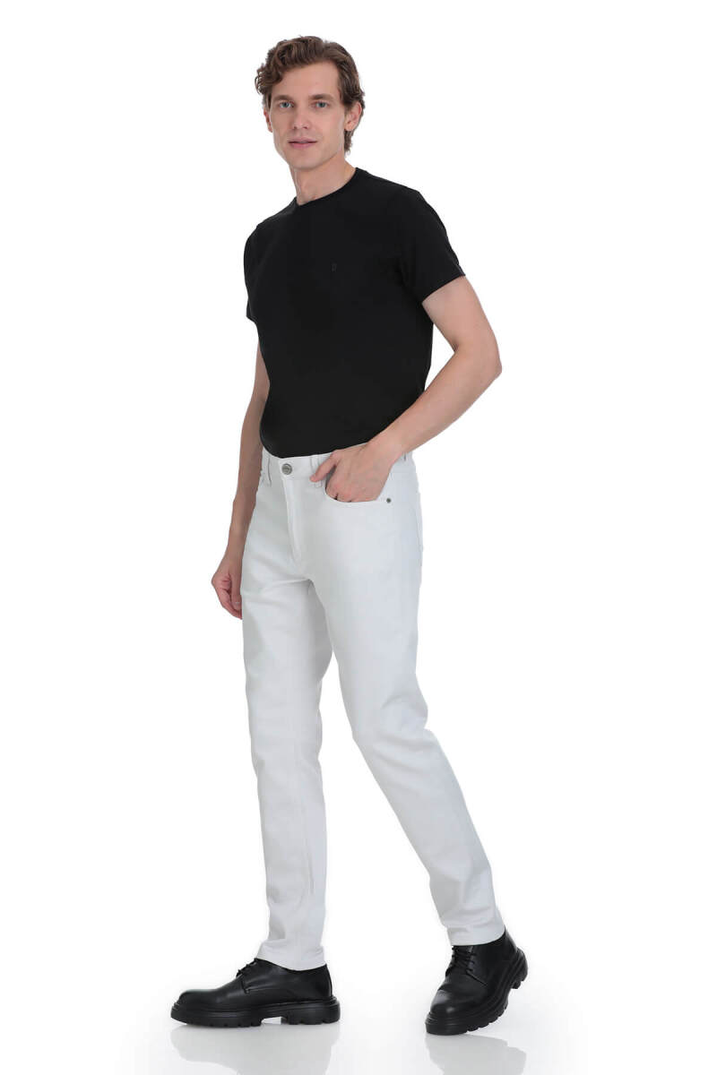 Taş Slim Fit 5 Cep Pamuklu Kanvas Pantolon - Saykı