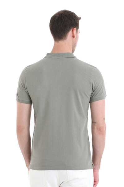 Haki Regular Fit 100% Pamuklu Polo Yaka Tişört - 6