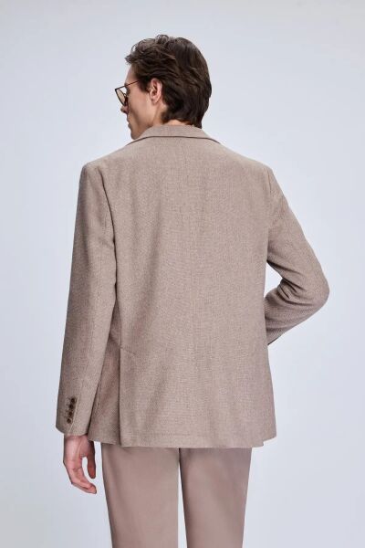 Vizon Comfort Fit Desenli Mono Yaka Ceket - 5