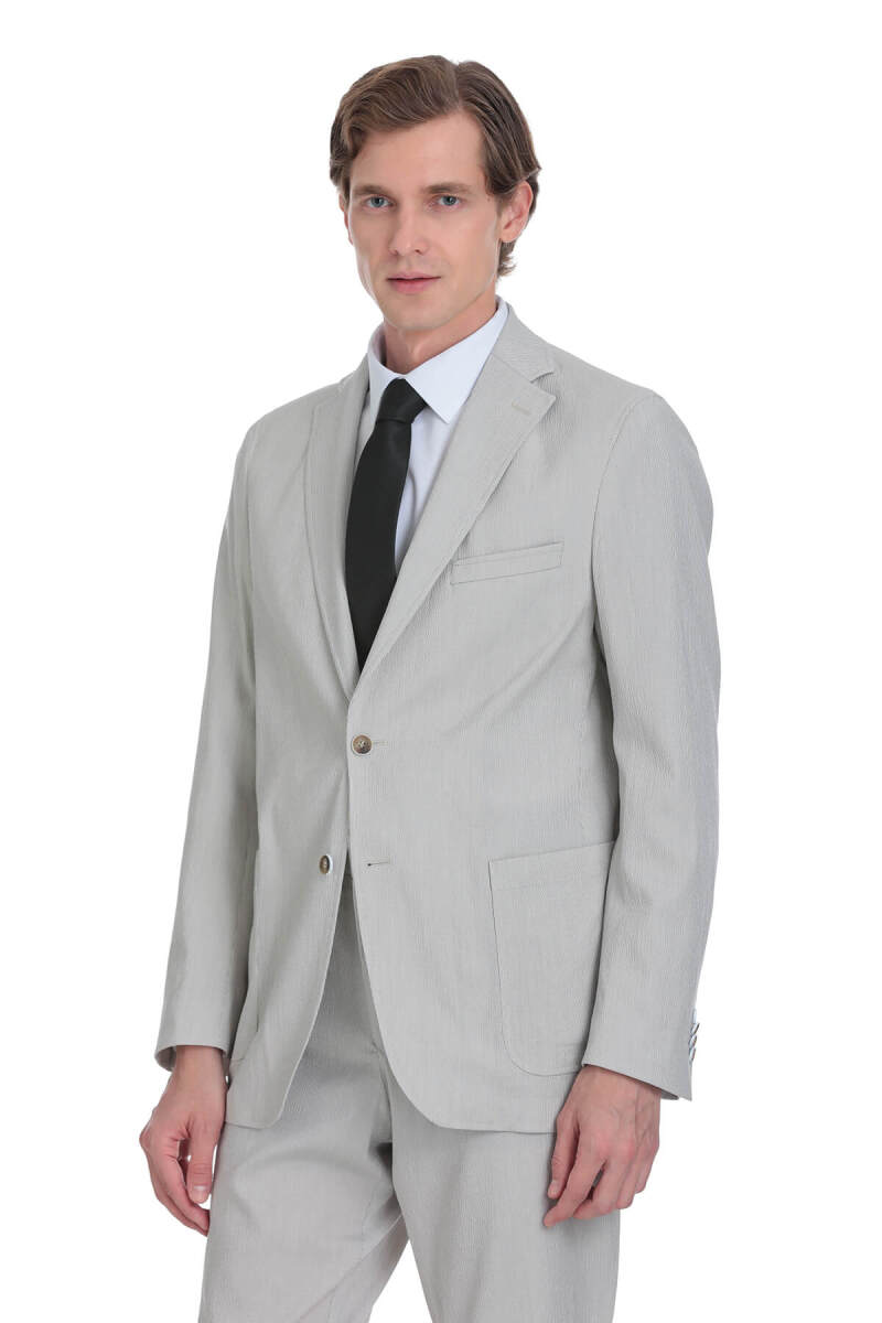 Vizon Comfort Fit Mono Yaka Casual Takım Elbise - HTML (1)