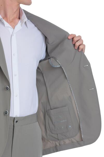 Vizon Comfort Fit Mono Yaka Casual Takım Elbise - 6