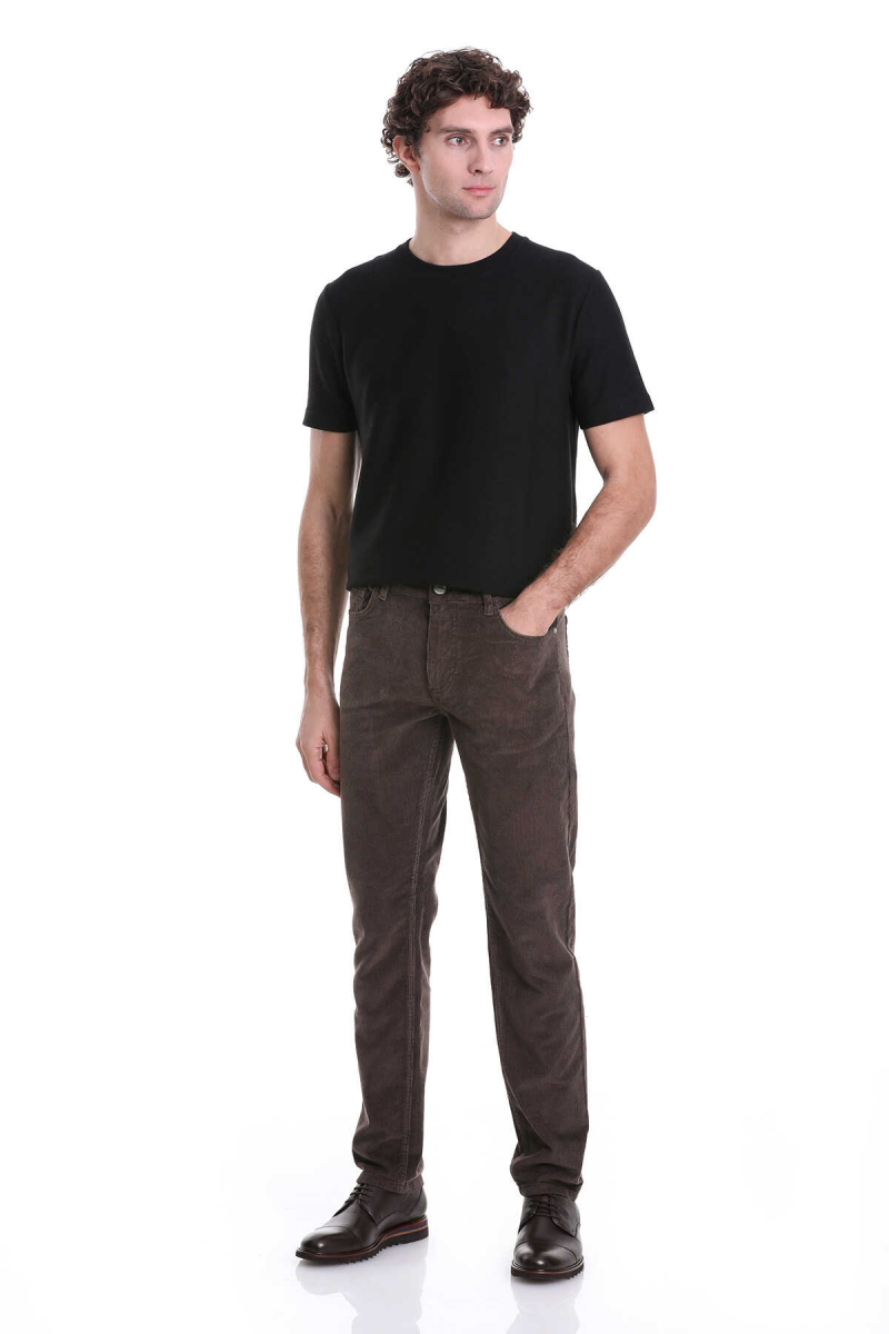 Vizon Dinamik Fit 5 Cep Casual Kadife Pantolon - Hatem Saykı
