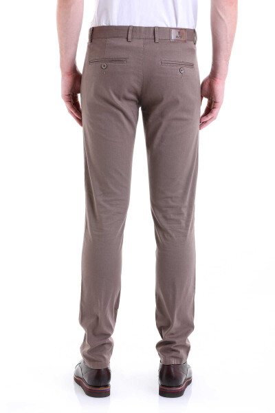 Vizon Dinamik Fit Desenli Pamuklu Yandan Cep Kanvas Pantolon - 10