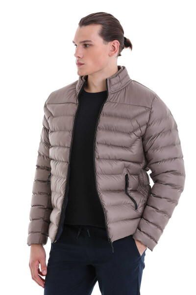 Vizon Ekstra Slim Fit Hakim Yaka Şişme Mont - 4