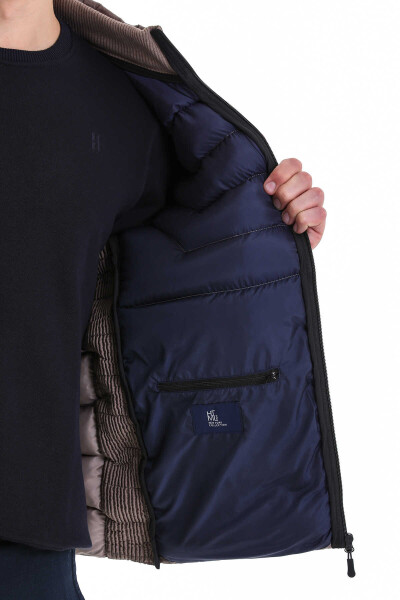 Vizon Ekstra Slim Fit Hakim Yaka Şişme Mont - 6