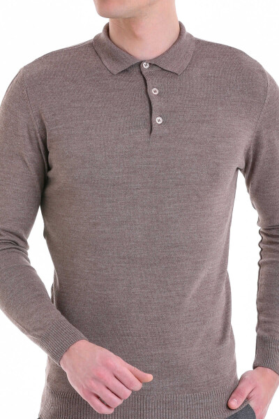 Vizon Comfort Fit Polo Yaka Yünlü Kazak - 5