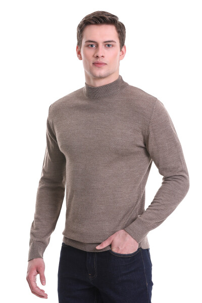 Vizon Regular Fit Yarım Balıkçı Yaka Yünlü Triko Kazak - 4
