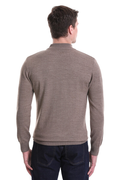 Vizon Regular Fit Yarım Balıkçı Yaka Yünlü Triko Kazak - 6