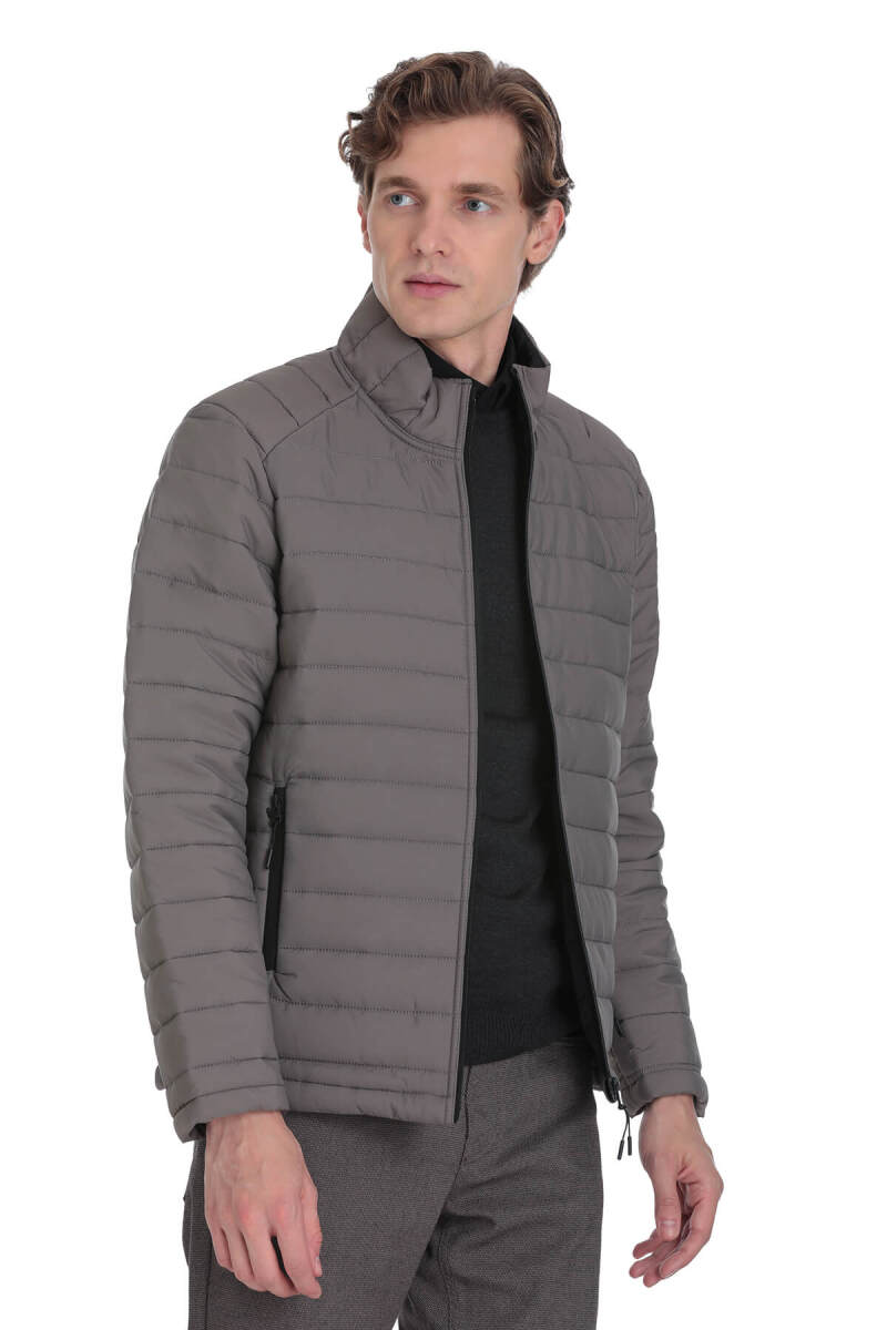 Vizon Regular Fit Hakim Yaka Şişme Mont - HTML