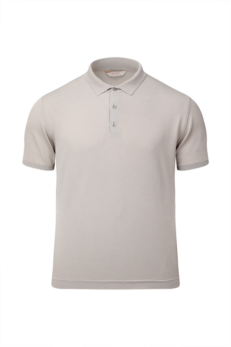 Vizon Regular Fit Polo Yaka Rayon Tişört - Saykı