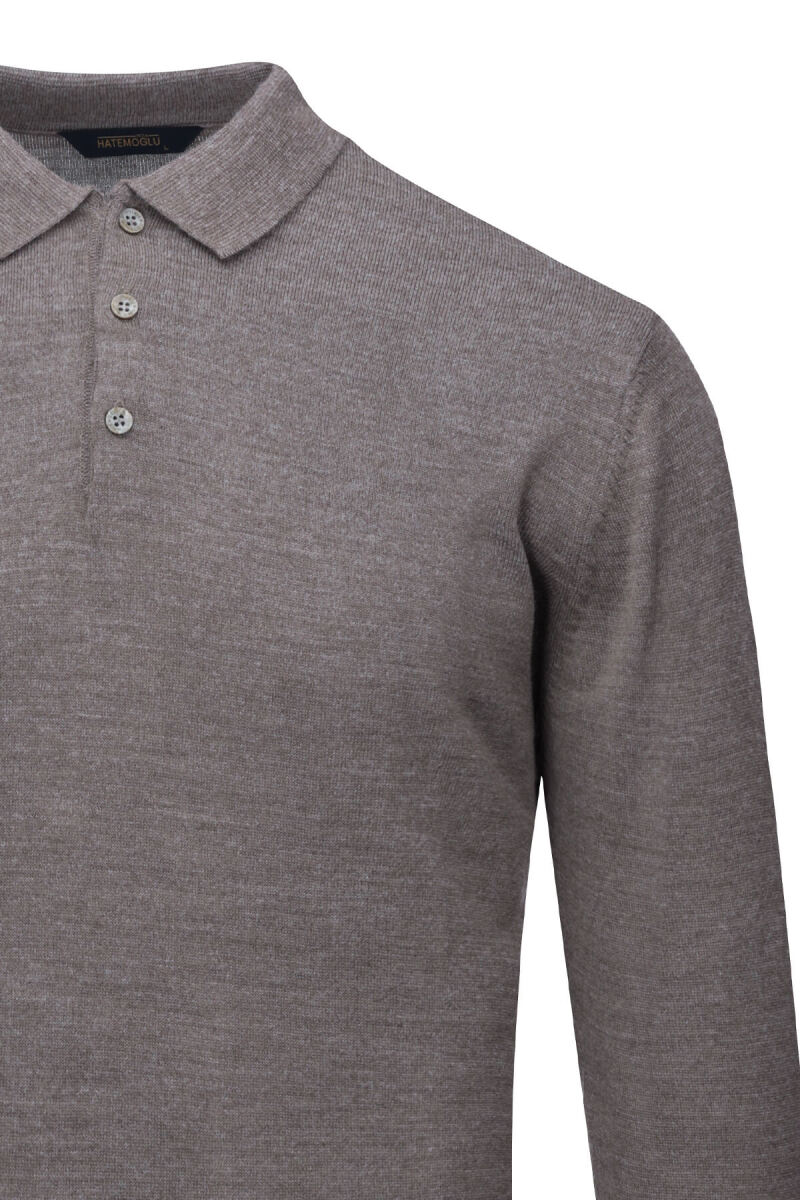Vizon Regular Fit Polo Yaka Yünlü Kazak - Hatemoğlu (1)