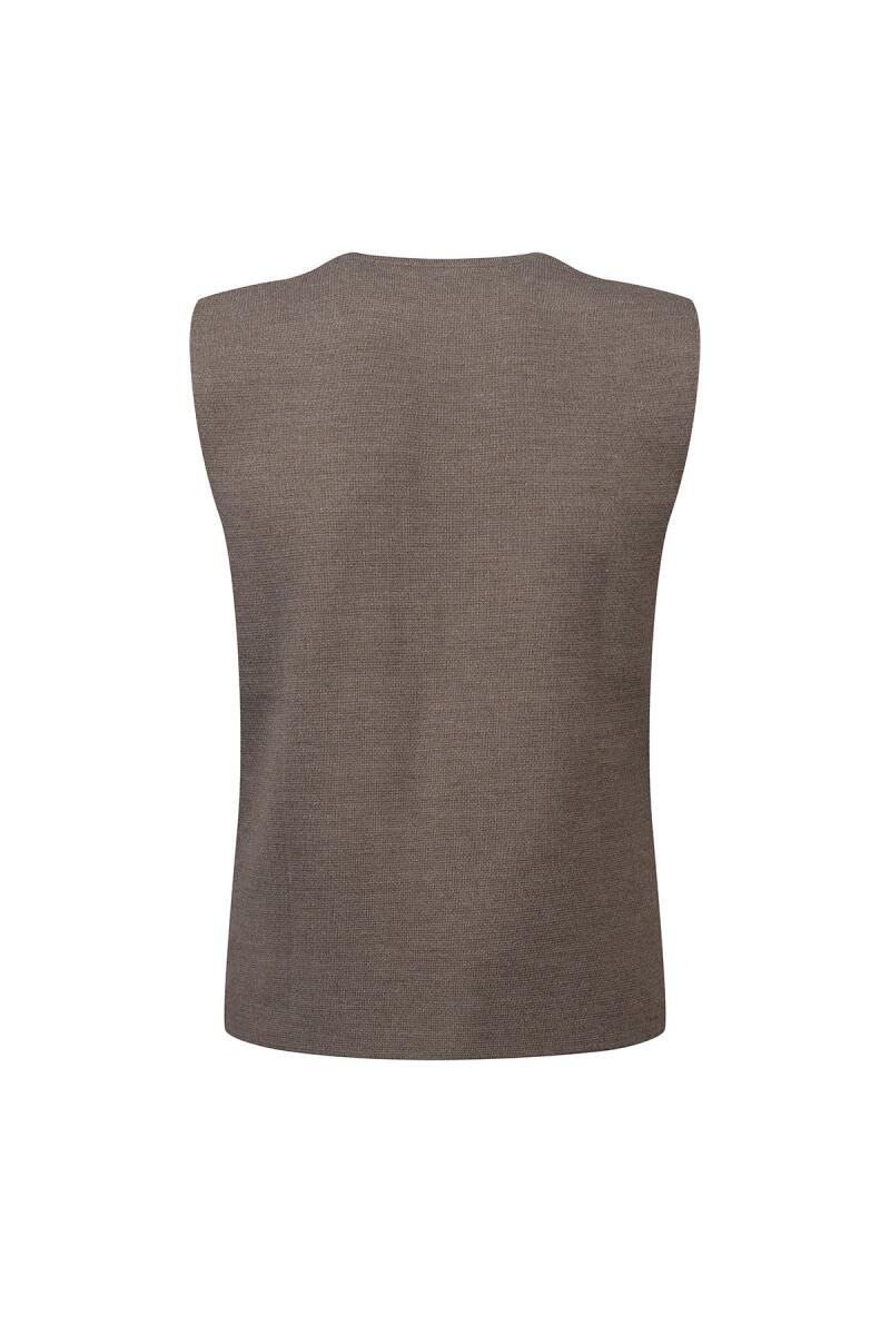 Vizon Regular Fit V Yaka Triko Yelek - Hatemoğlu (1)