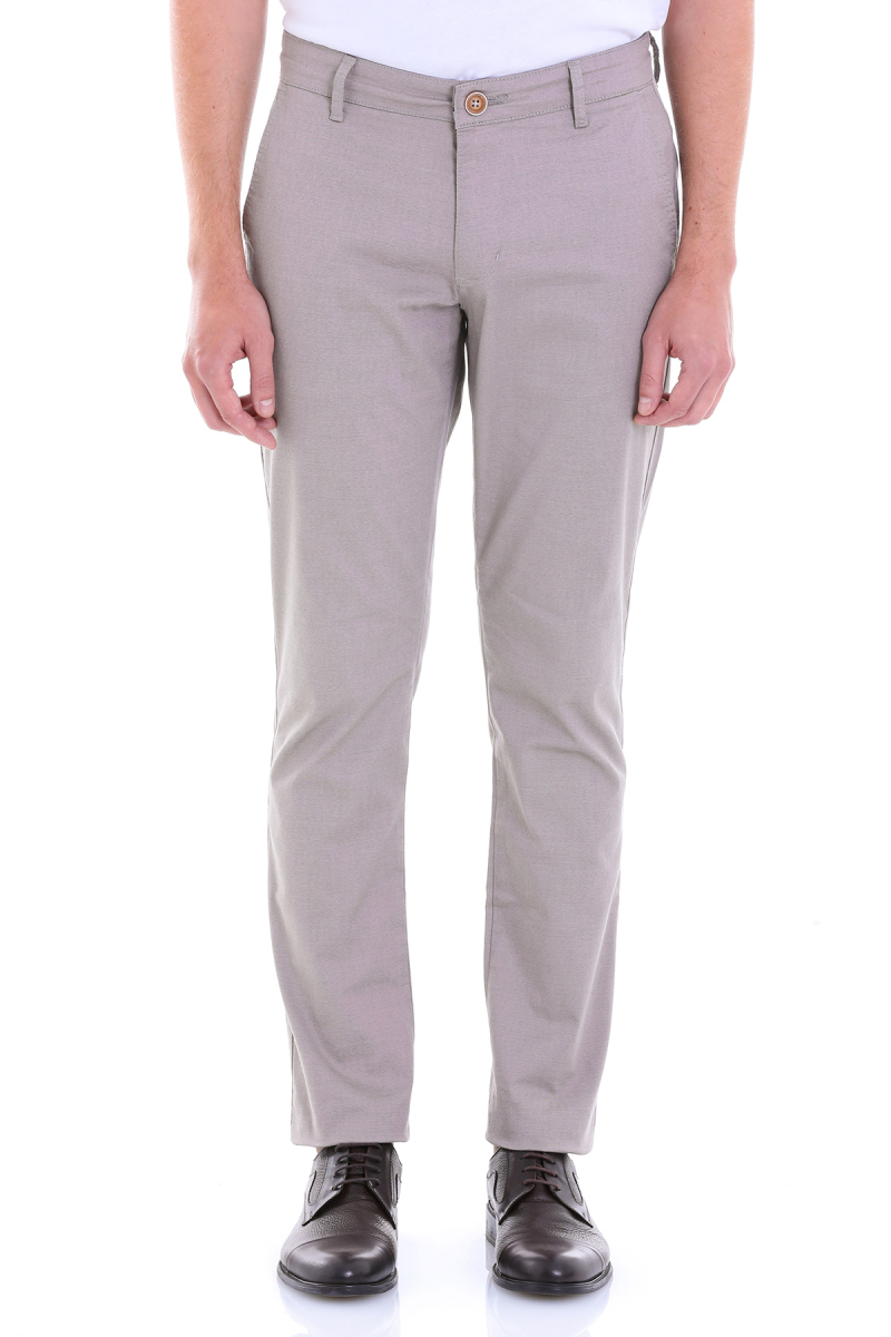 Vizon Regular Fit Desenli Pamuklu Yandan Cep Kanvas Pantolon - Hatemoğlu (1)