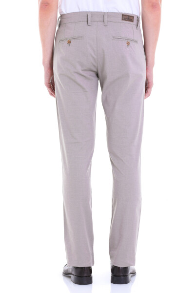 Vizon Regular Fit Desenli Pamuklu Yandan Cep Kanvas Pantolon - 6