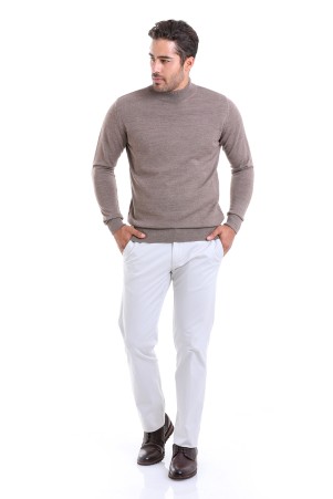 Vizon Comfort Fit Yarım Balıkçı Yaka Yünlü Kazak - 3