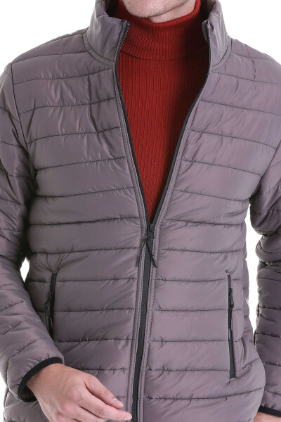 Vizon Slim Fit Hakim Yaka Şişme Mont - 9