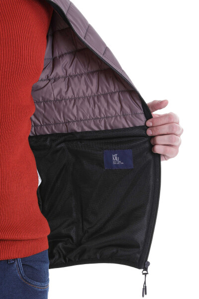 Vizon Slim Fit Hakim Yaka Şişme Mont - 12